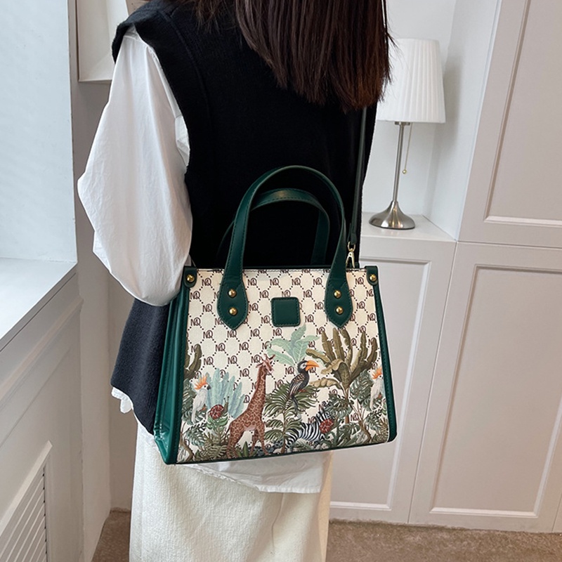 Túi đeo vai IELGY cỡ lớn in họa tiết hoạt hình thời trang cao cấp cho nữ