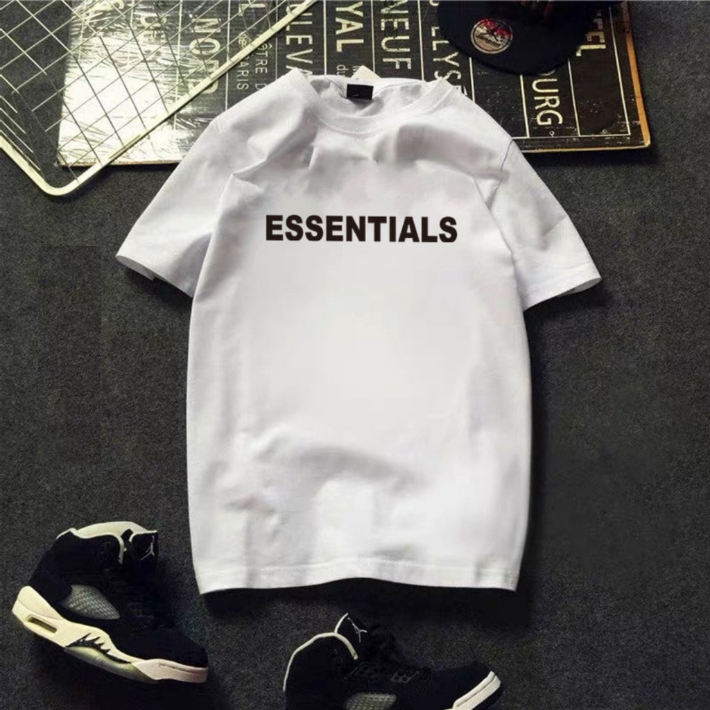 Áo Thun Nam Nữ In Chữ Essential Chất Liệu 100% Cotton Thoáng Mát Co Dãn 4C - AC154