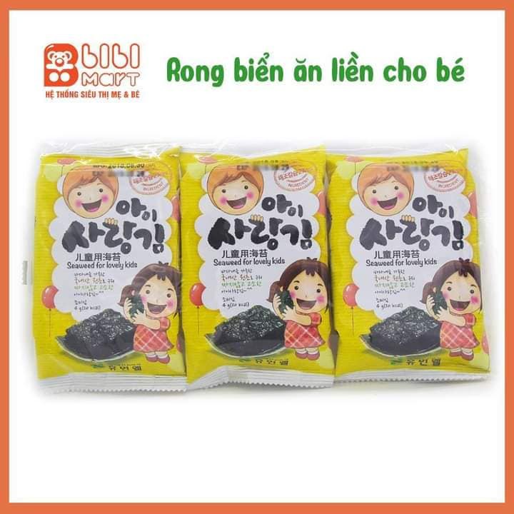 Rong biển ăn liền cho bé Humanwell (4g x 3 gói), cung cấp chất dinh dưỡng, chất đạm, chất khoáng và vitamin cao.