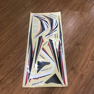 Bộ tem bản to xe Airblade đời 2011-2012 màu ĐEN TRẮNG - A807 (8163)