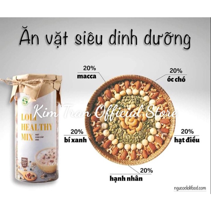 Hạt Ngũ Cốc Dinh Dưỡng Mix 5 loại Lolifood 500gr - Bổ Sung Dưỡng Chất Cho Bà Bầu, Mẹ Sau Sinh - Ăn Nhẹ Ăn Vặt Ăn Kiêng
