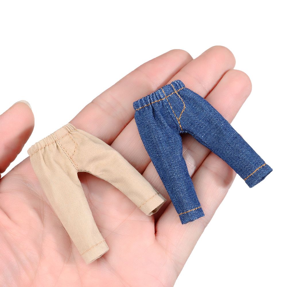 Quần jean denim nhiều màu tùy chọn chất lượng cao cho búp bê tỉ lệ 1/11 1/12