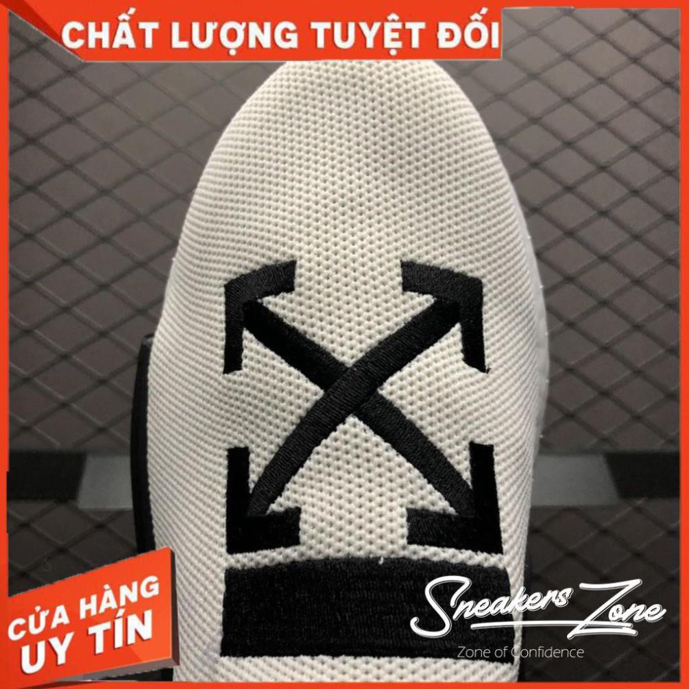 (FREE SHIP + HỘP + QUÀ) Giày thể thao NMD Human Racen OFF WHITE trắng chữ đen siêu đẹp cho nam và nữ | ) " ' " ; '