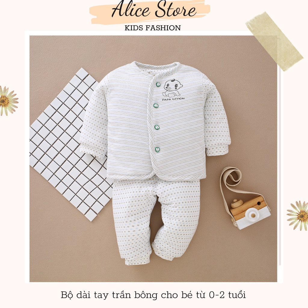 Quần áo trẻ em mùa đông 💖FREESHIP💖 bộ dài tay trần bông cho bé