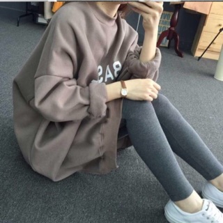 Áo nỉ ulzzang dáng dài 2 màu