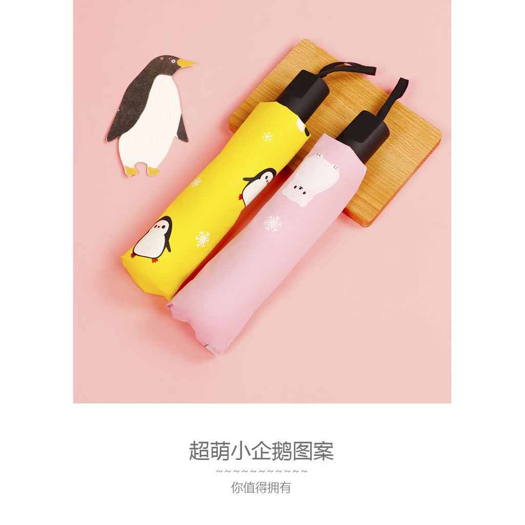 Ô dù chống tia UV chim cánh cụt đáng yêu