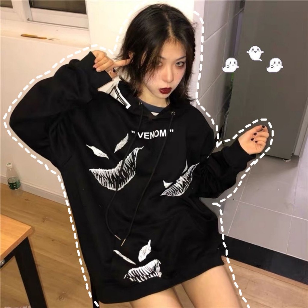 Áo khoác hoodie ❤️FREESHIP❤️ Áo hoodie nỉ unisex cho nam và nữ Freesize Venom - KN17
