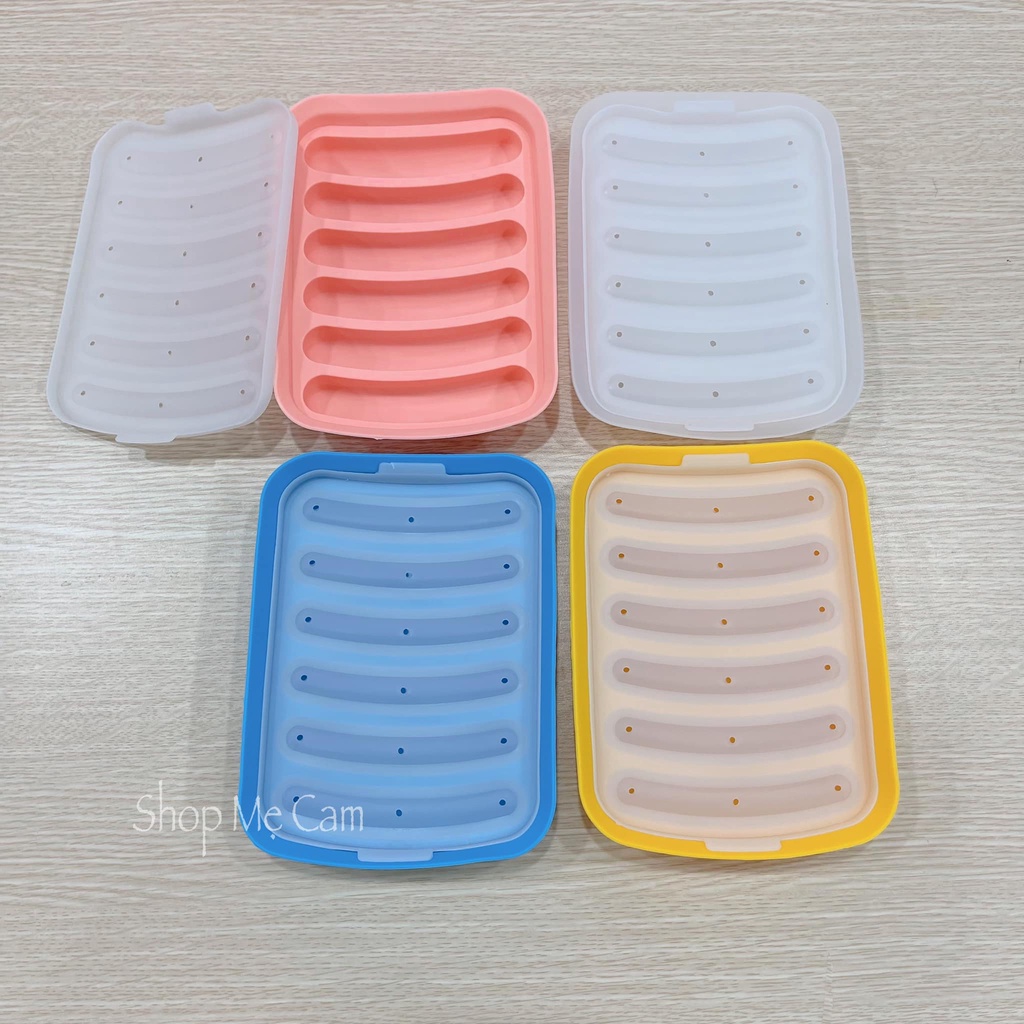 Khuôn hấp xúc xính bằng Silicone chịu nhiệt