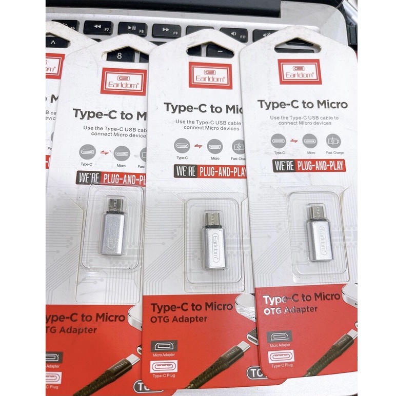 Cáp Earldom chuyển đổi cổng Type-C sang Micro USB cho Android Phone