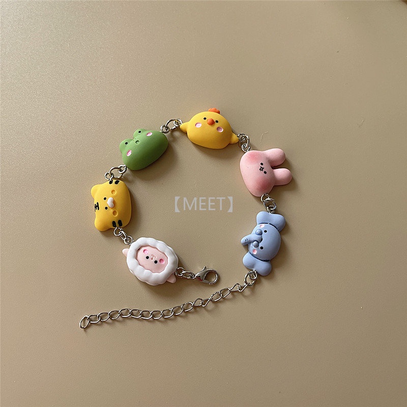 1 Vòng Tay Resin 3D DIY Hình Sở Thú Hoạt Hình Dễ Thương