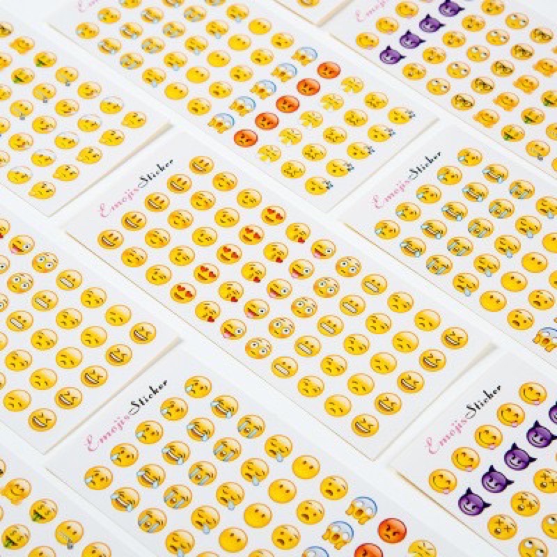 Combo 55 icon Sticker Dán Hình Emoji Ngộ Nghĩnh Bằng Giấy Trang Trí Dán Mọi Nơi