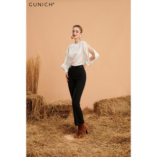 Quần ống bass pha lụa màu đen Gunich