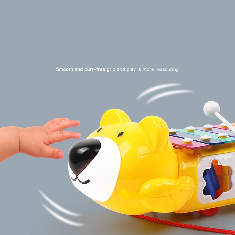 Đồ Chơi Gấu Hoạt Hình Thả Khối Thông Minh Cho Bé Có Dụng Cụ Nhạc quà tặng cho bé trẻ em