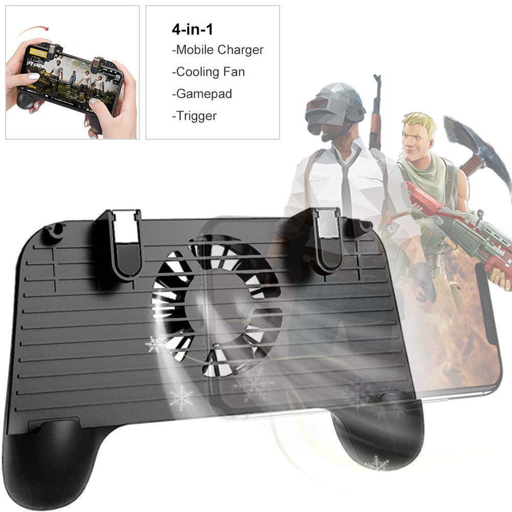 PUBG Bộ điều khiển trò chơi di động,Gamepad và Trigger Điện thoại làm mát Pad Ngân hang năng lượng