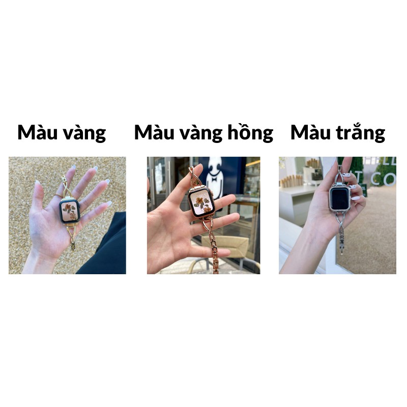 Dây Đeo Đồng Hồ APPLE WATCH  Sang Trọng chất liệu Thép không Gỉ 6/5/4/3/2/1 38mm/ 40mm/ 42mm/44mm LH11