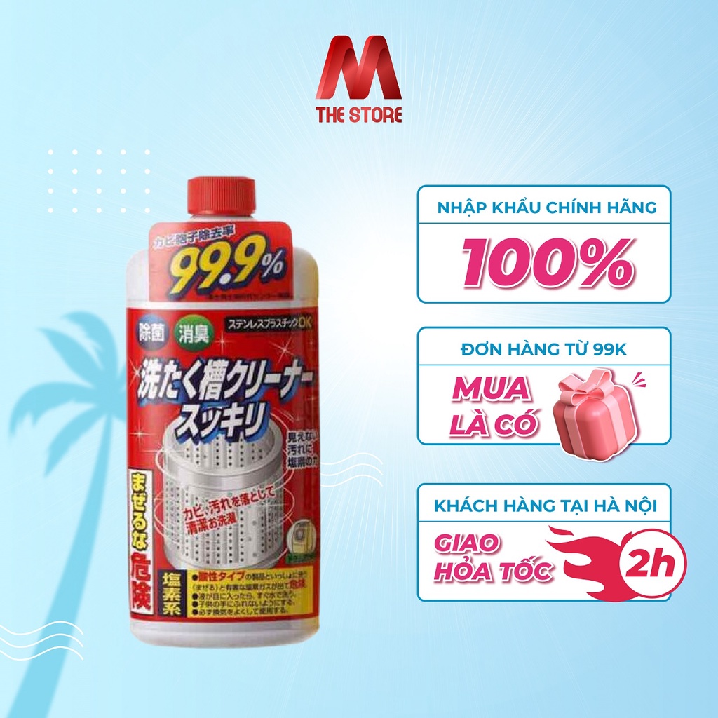 Dung dịch tẩy lồng máy giặt Nhật Bản (chai 550g)