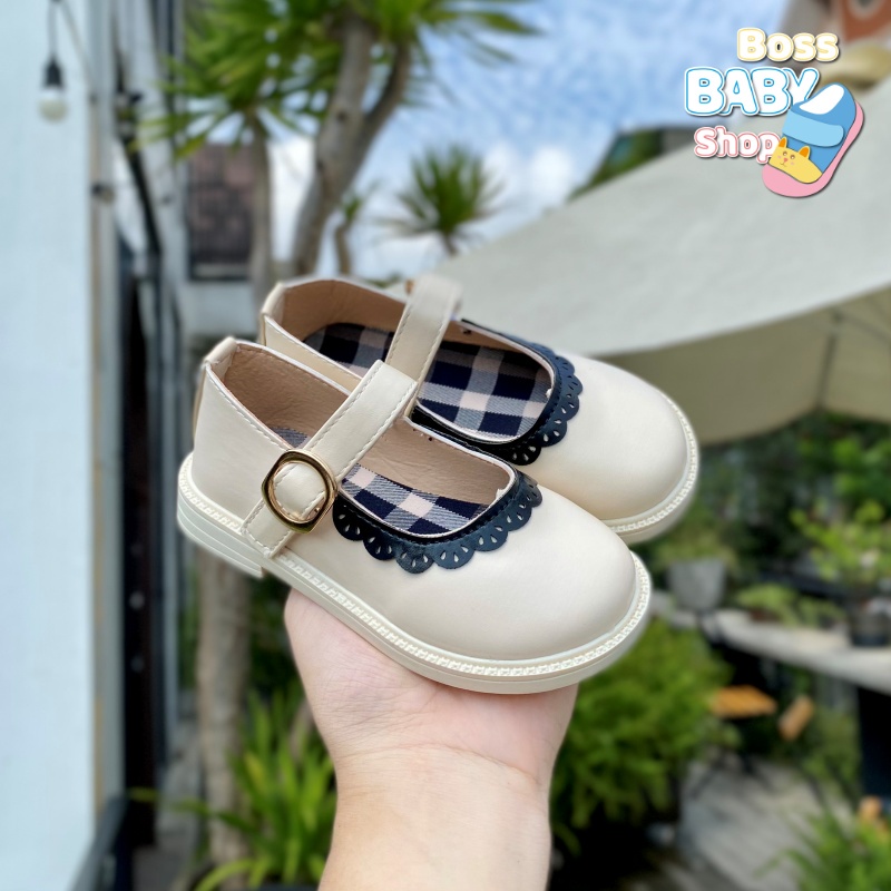 Giày búp bê bé gái vitage từ 3-12 tuổi đế êm thời trang phong cách hàn quốc ( 1520 )