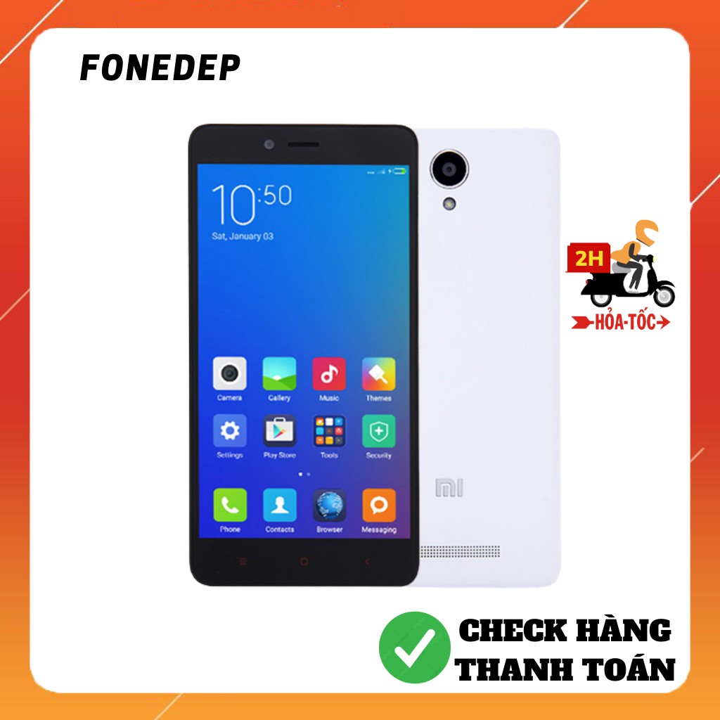 Điện Thoại Cảm ứng Xiaomi Redmi Note 2 Bộ nhớ 16G Ram 2G Xem Video Chơi Game Cực Mạnh Màn Hình Rộng 5.5inch