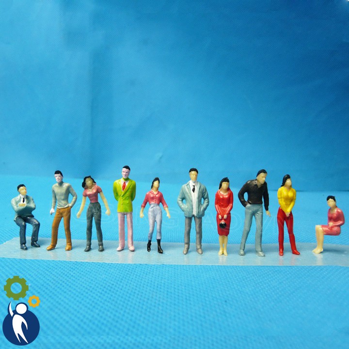 Bộ 10 con Người Mô Hình tỉ lệ 1:300, mô hình mini trang trí