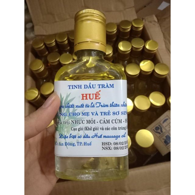 Tinh dầu tràm Huế nguyên chất 100ml  𝐭𝐫𝐢̣ 𝐜𝐚̉𝐦 𝐥𝐚̣𝐧𝐡 , 𝐡𝐚̆́𝐭 𝐡𝐨̛𝐢 , 𝐬𝐨̂̉ 𝐦𝐮̃𝐢 cực kỳ hiệu quả