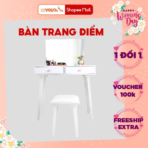 Bàn Trang Điểm BEYOURs B Charming Dressing Table Nội Thất Kiểu Hàn Lắp Ráp - Trắng