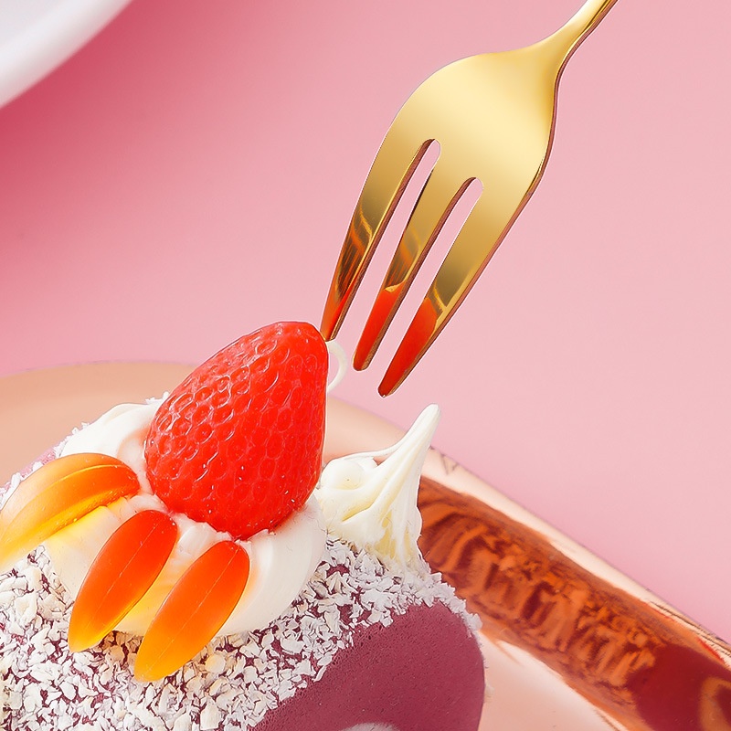 Bộ Muỗng Nĩa Ăn Tráng Miệng Hình Chuột Mickey Hoạt Hình Dễ Thương Cho Bé