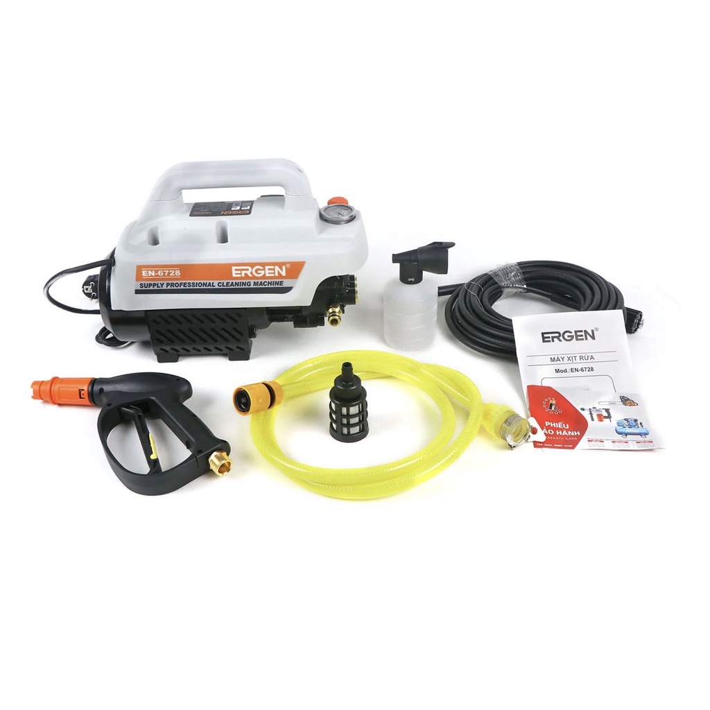Máy Bơm Xịt Rửa Xe Áp Lực Cao 2800W ERGEN EN 6728  - HÀNG CHÍNH HÃNG
