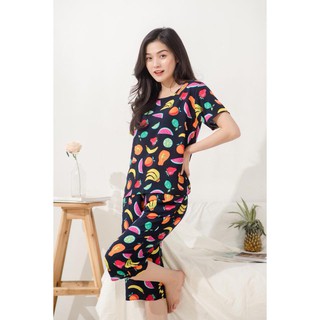 Bộ lửng có tay nữ mặc nhà đồ bộ mát