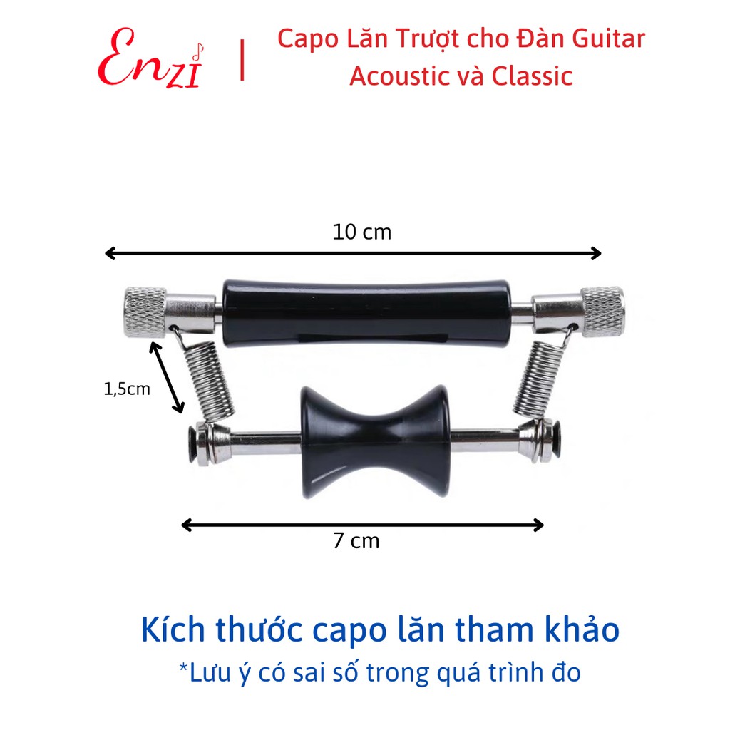 Capo lăn trượt cho đàn guitrar classic và acoustic cực kì tiện lợi Enzi