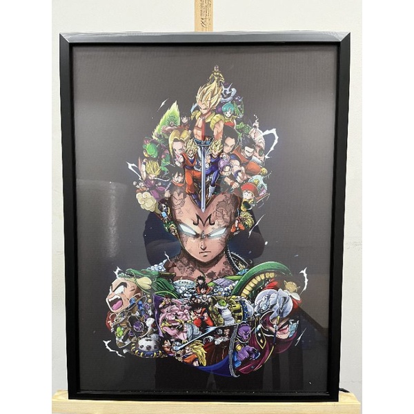 Tranh khung kính Vegeta bản màu - Cadic - Dragon Ball - Tranh treo tường anime - Trang trí decor