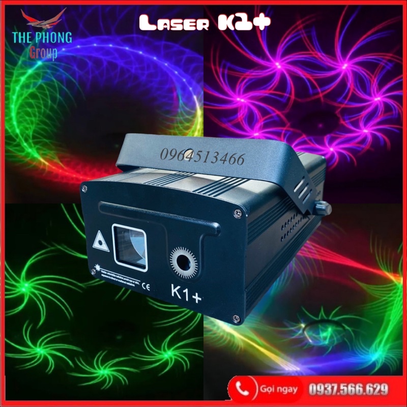 Đèn Laser Chiếu Hình 7D - K1+. Cảm Ứng Theo Nhạc Dùng Cho Phòng Karaoke Và Phòng bay - Magic Store SG.