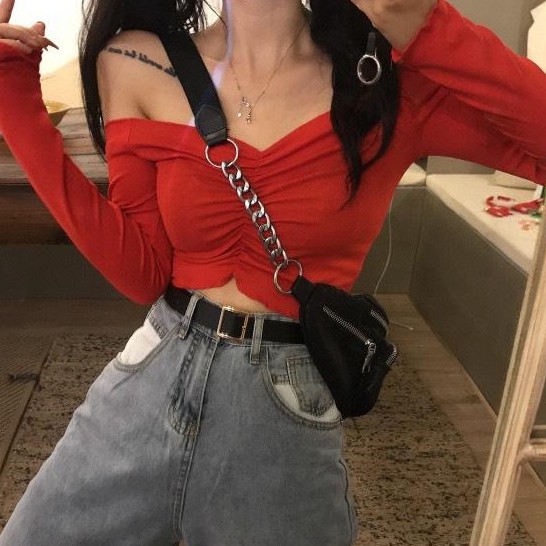 Áo Thun Gân Trễ Vai Nhà L Seoul | BigBuy360 - bigbuy360.vn