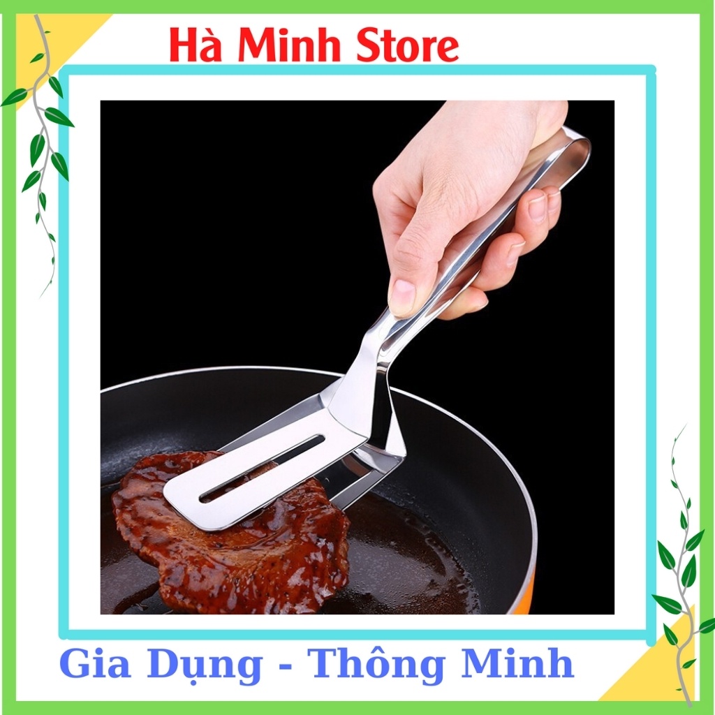 Dụng Cụ Kẹp Và Lật Thịt, Kẹp Cá Chiên, Xẻng Chiên Trứng, Kẹp Thực Phẩm Nóng Đa Năng Loại Lớn Inox 304 Cao Cấp Siêu Bền