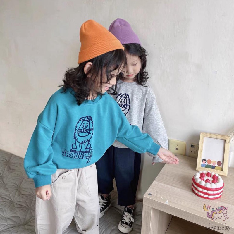Áo hoodie họa tiết hoạt hình thời trang thu đông hàn quốc cho trẻ em