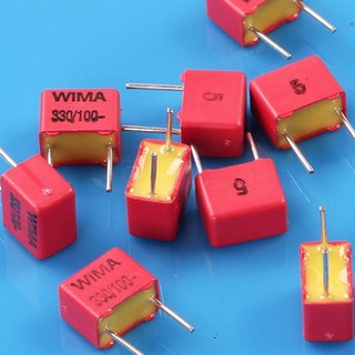 F03 Tụ điện màu đỏ WIMA FKP2 330P 330pF 331 100V (01 con)