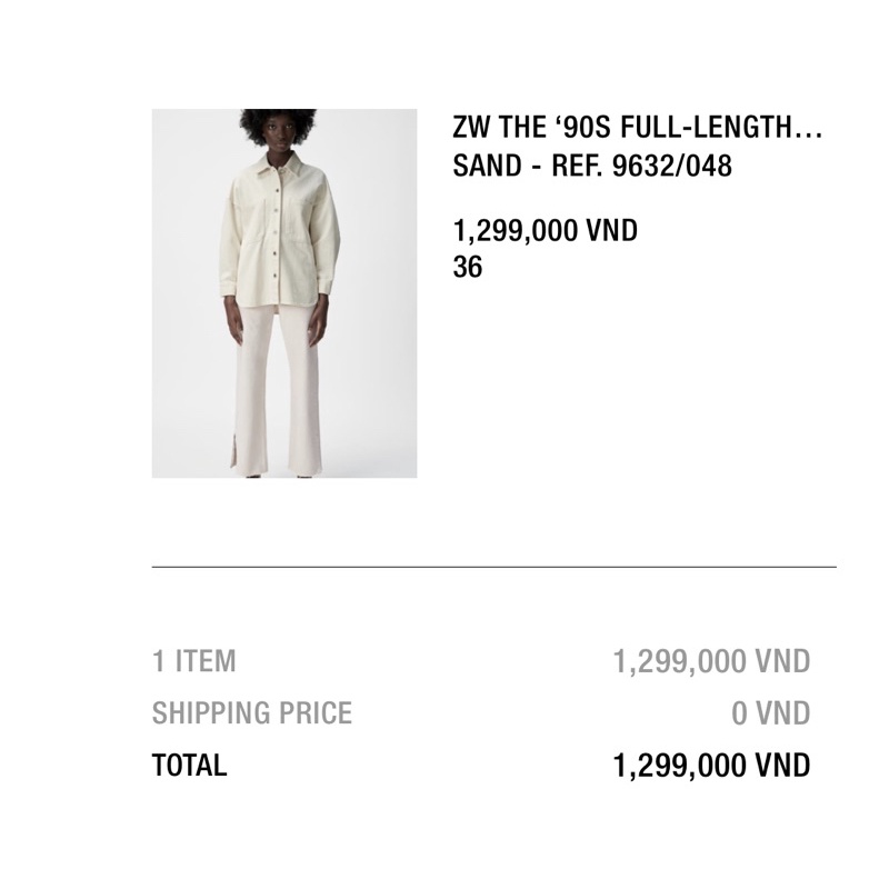 ZARA - Quần bò 90s FULL LENGTH JEANS - AUTHENTIC 100%