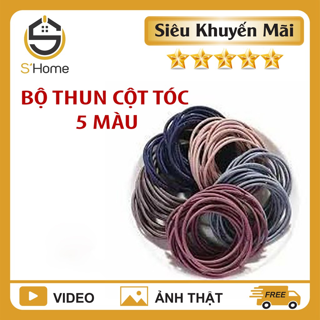 Dây Cột Tóc Trơn Màu Hồng, Thun Cột Tóc Trơn 1 Màu Đơn Giản, Dễ Thương