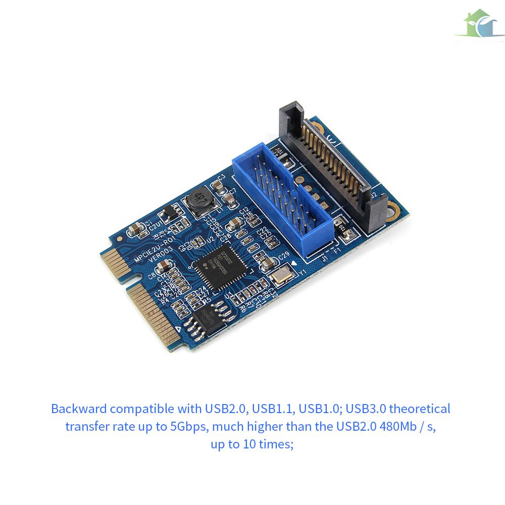 Card Chuyển Đổi Mini Pci-E Sang Usb3.0 20pin / 19pin Thẻ