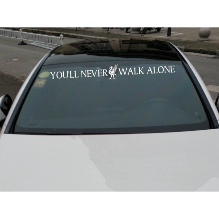 Miếng Dán Trang Trí Kính Chắn Gió Xe Hơi In Chữ Liverpool You 'Ll Never Walk Alone
