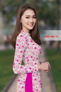 Vải áo dài hoa nhí