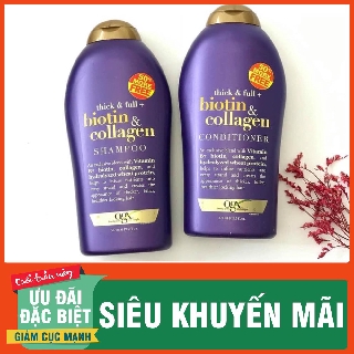 (Siêu rẻ) Combo Dầu gội 577ml + Dầu xả Biotin 577ml Ogx