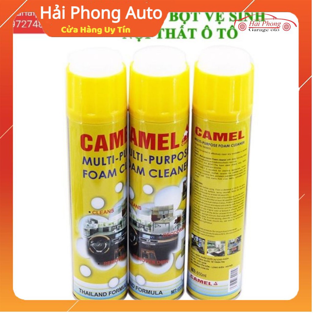 Chai Xịt Bọt Vệ Sinh Ghế Da Ô Tô Foam Cleaner Màu Vàng chuẩn hàng thái | BigBuy360 - bigbuy360.vn