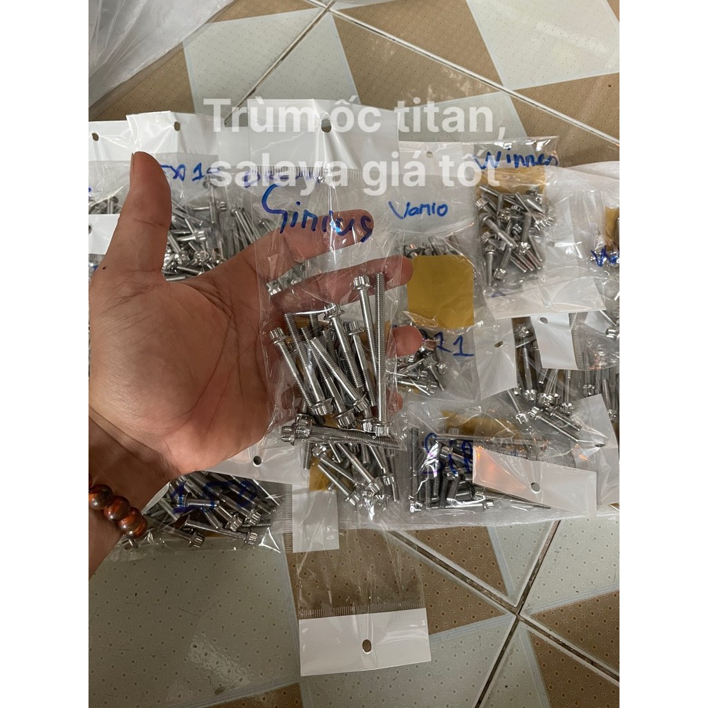 Ốc Lốc Máy Inox Salaya Gắn Các Dòng Xe Honda. Yamaha, Suzuki