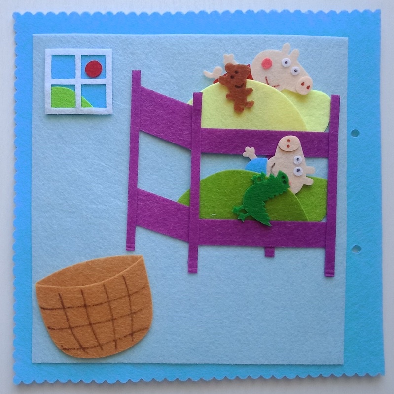 Sách vải Gia đình lợn Peppa  - Peppa Big Quiet book - Tulip Store Handmade