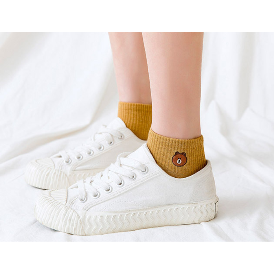 Vớ cotton mềm mại thoáng khí nhiều màu sắc thời trang Hàn Quốc 2020