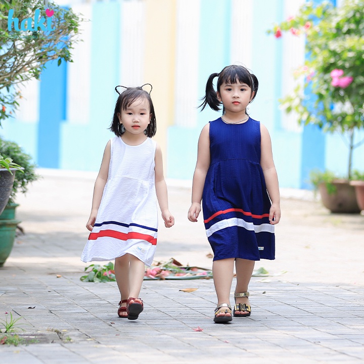 Váy bé gái tơ đũi mềm nhẹ mát HAKI HK517 (đủ size từ 1-8y) cho bé gái từ 10-28kg