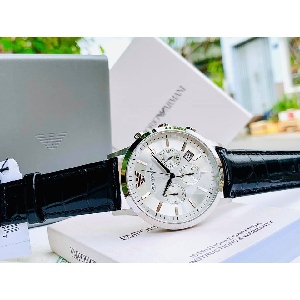 ĐỒNG HỒ NAM EMPORIO ARMANI AR2432_SANG TRỌNG VÀ LỊCH LÃM [Hàng chính hãng-Bảo hành 2 năm]
