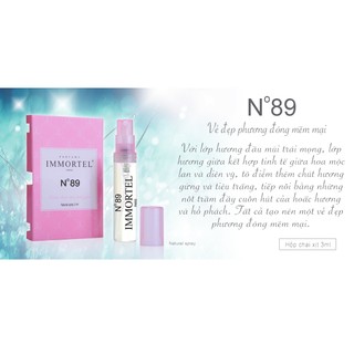 Nước hoa nữ IMMORTEL No89 Eau De Parfum 3ml