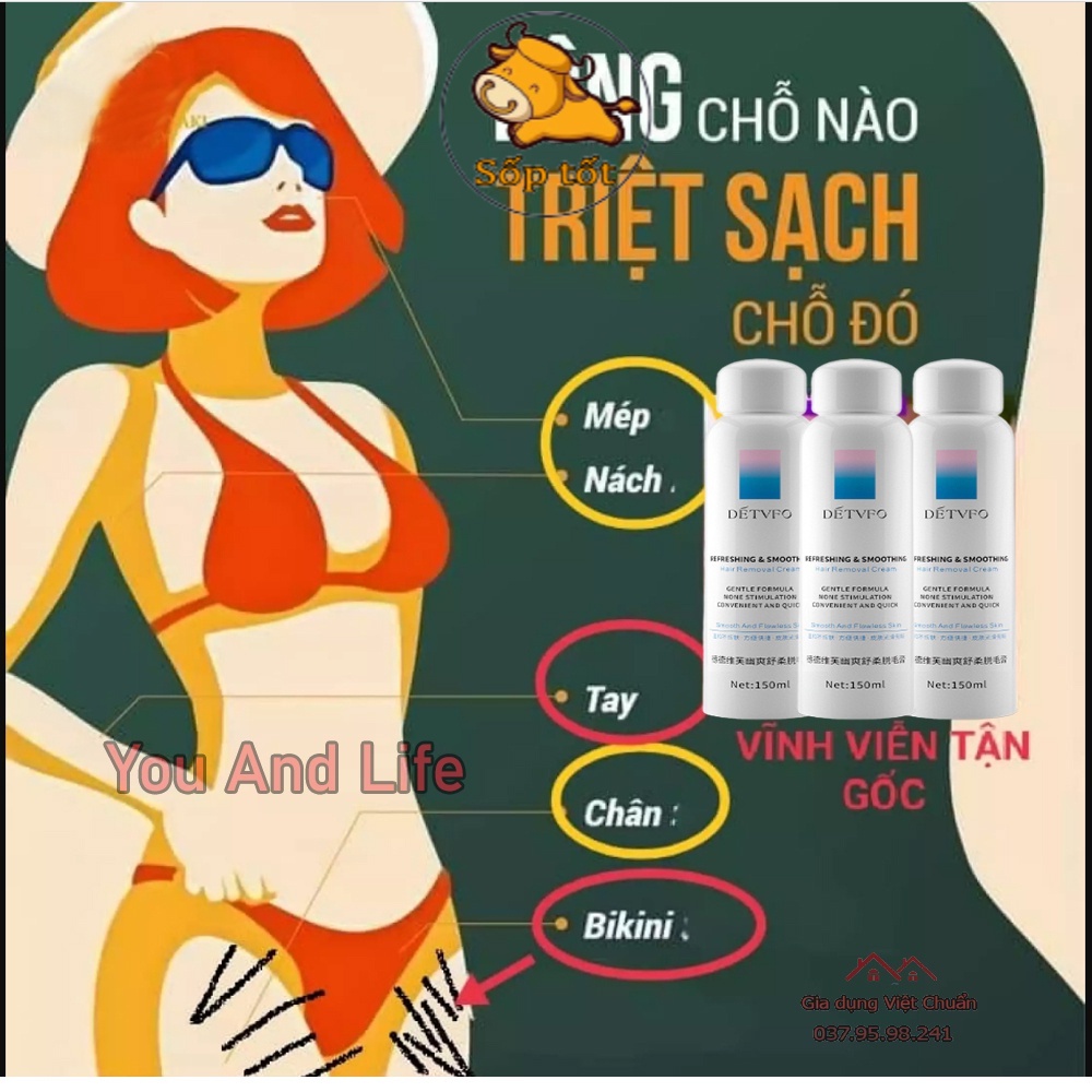 quát tẩy lông chân nam nữ nách, râu ria 150ml dạng chai xịt bọt dung tích lành tính không gây đau rát