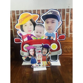 Chibi gia đình cực dễ thương trang trí sinh nhật